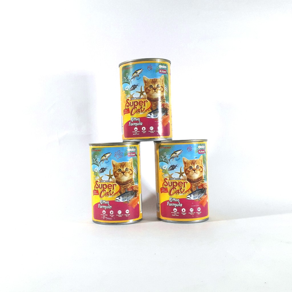 Makanan Kucing Kaleng SUPER CAT KITTEN FORMULA 400gr