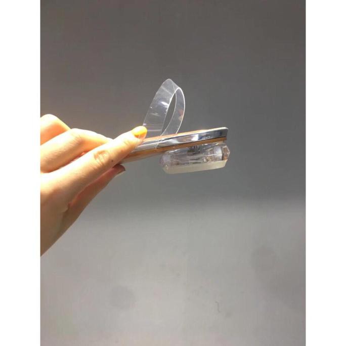 SEPATU WANITA AMINA MUADDI SHOES TRANSPARAN FLAT WITH BOX REAL PICT