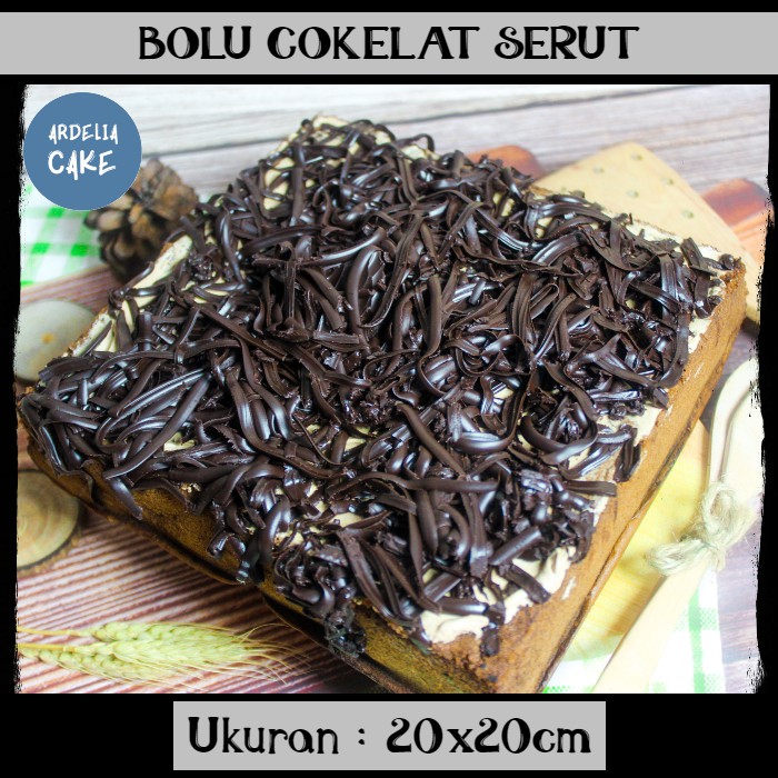 

Bolu Coklat Serut 20x20cm / Bolu Cokelat PREMIUM 850gr / Bolu Lembut