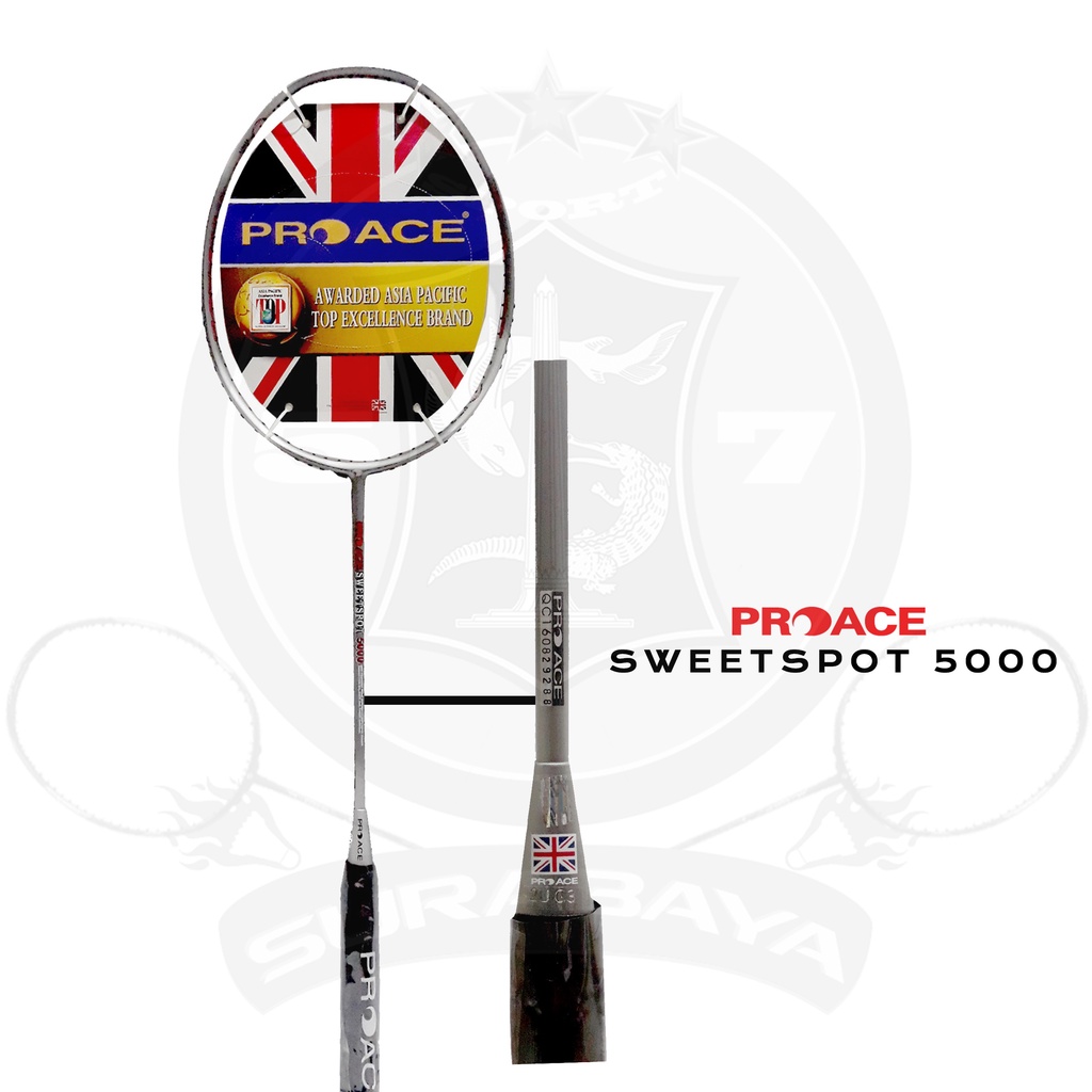 Raket Badminton Pro Ace Sweetspot 5000 Original Bonus Komplit