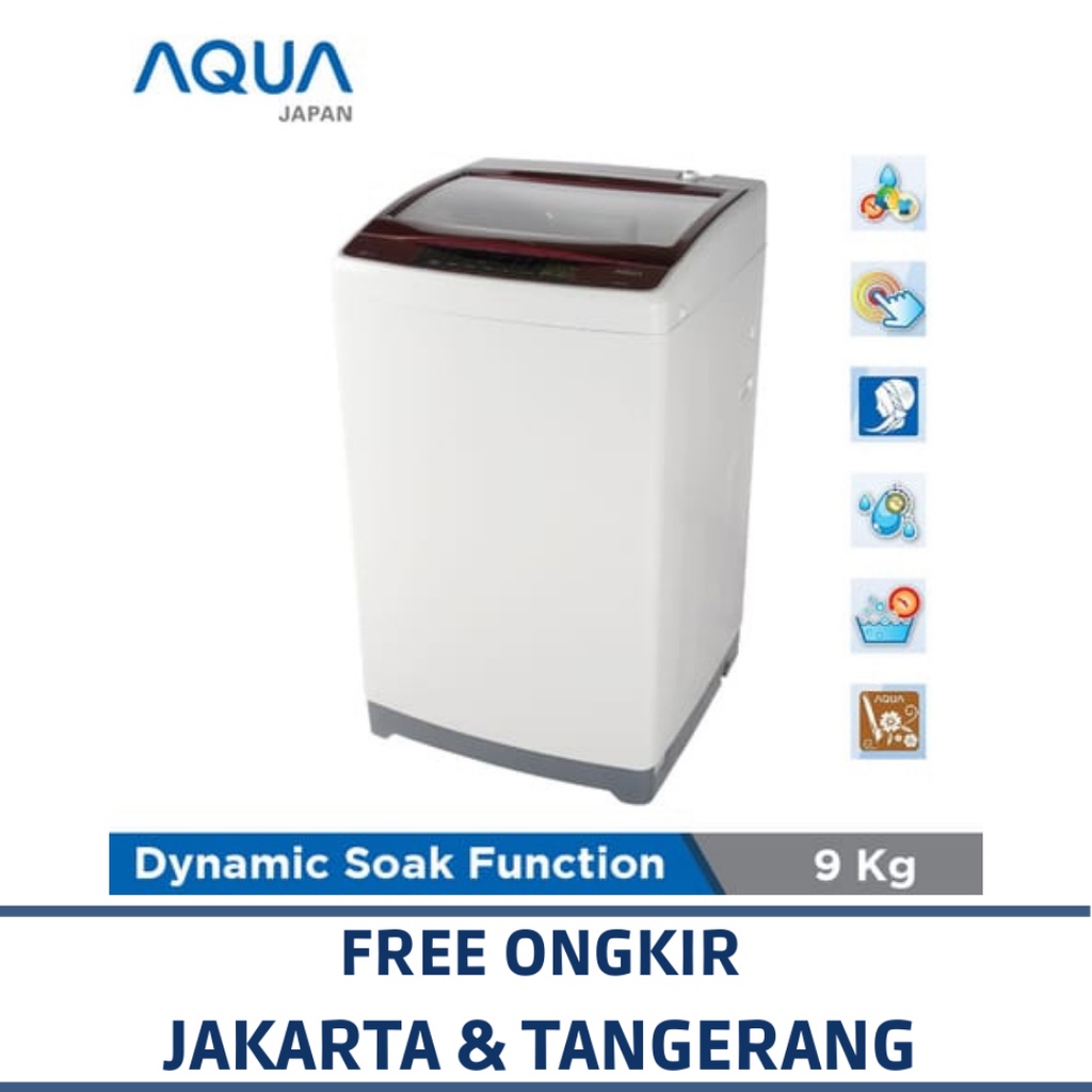 AQUA AQW-98DD MESIN CUCI TOP LOADING AQUA 9KG