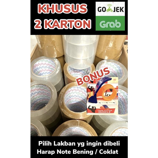 

Link khusus 2 KARTON LAKBAN 2 inch KHUSUS GRAB / GOJEK INSTAN