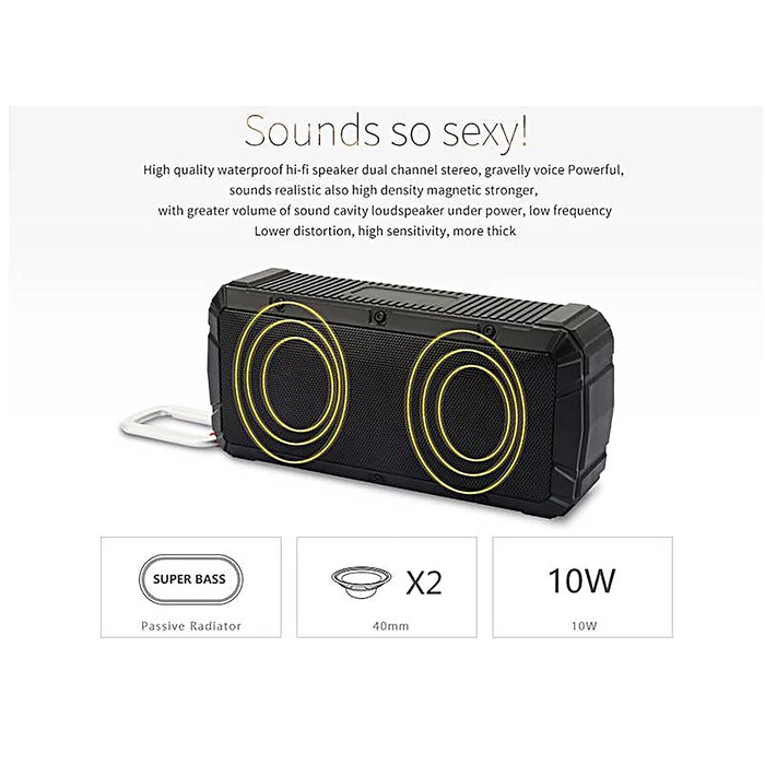 PROMO.. EGGEL Terra Waterproof Outdoor Portable Bluetooth Speaker Original