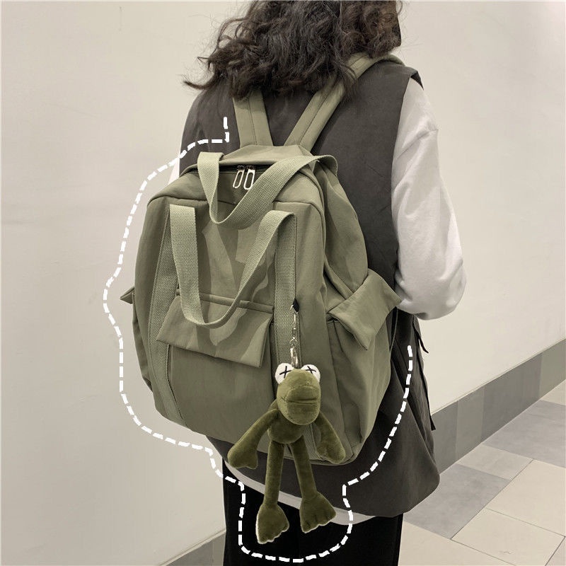 backpack tas punggung backpack kuliah tas kece ransel pria army tas punggung kanvas tas ransel traveling Sera ransel berkapasitas besar versi Korea semua-pertandingan Fengsen tas sekolah sederhana perempuan mahasiswi tas travel perkakas