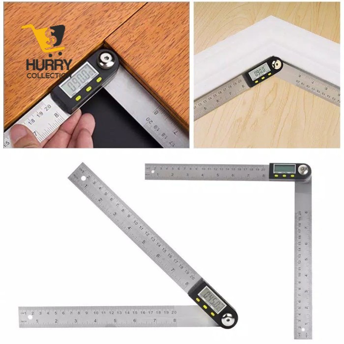 

DIGIANGLE Penggaris Busur Derajat Sudut Digital stainles FREE ONGKIR