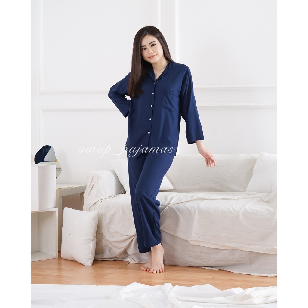 PP EMILY SETELAN - PIYAMA RAYON - BAJU TIDUR - PIYAMA WANITA - PAJAMAS  - HOMEWEAR-6