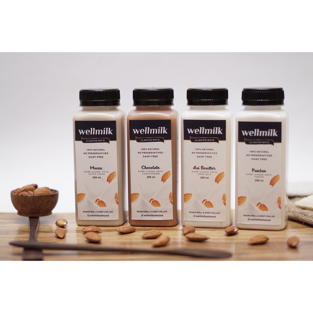 

Susu Almond WELLMILK tanpa pengawet, tanpa pemanis buatan