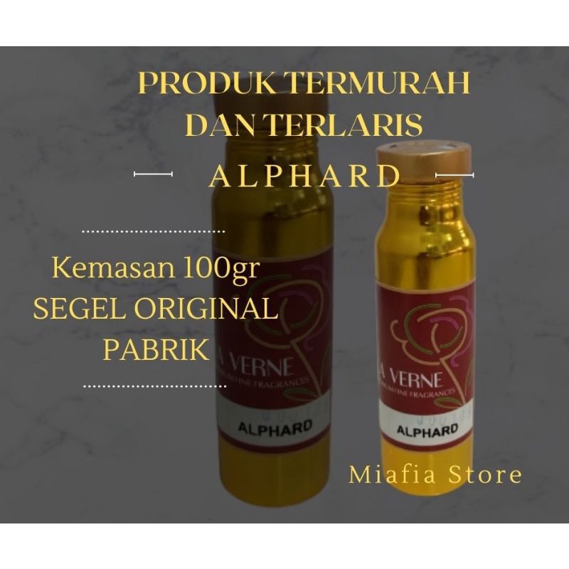 BIBIT / BIANG MINYAK WANGI (PARFUM) ALPHARD 100 Gr SEGEL ORIGINAL PABRIK