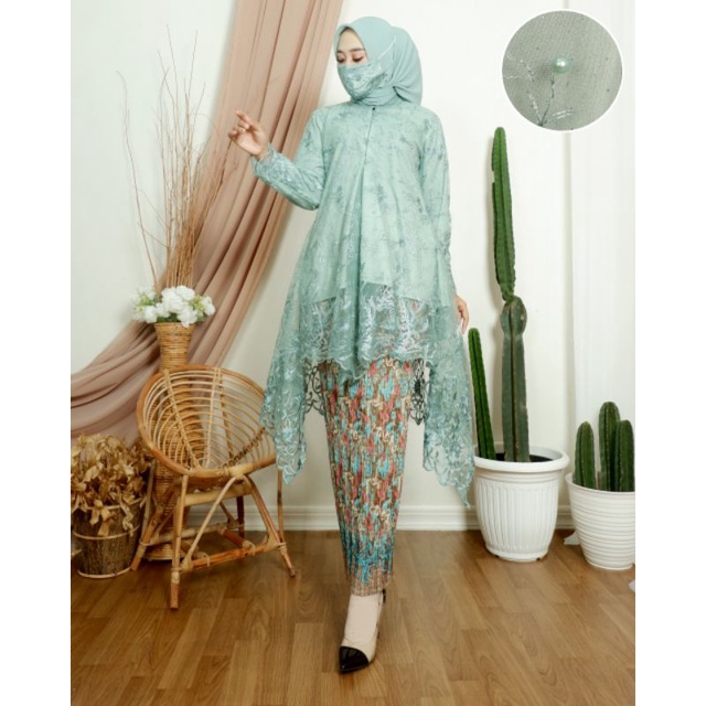 Setelan Kebaya Tunik Amelia / Kebaya Busui / Kebaya Wisuda / Kebaya Modern / Kebaya Cantik-Wardah