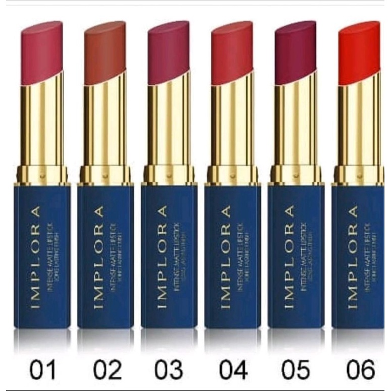 (BPOM) IMPLORA INTENSE MATTE LIPSTICK 6 VARIAN WARNA