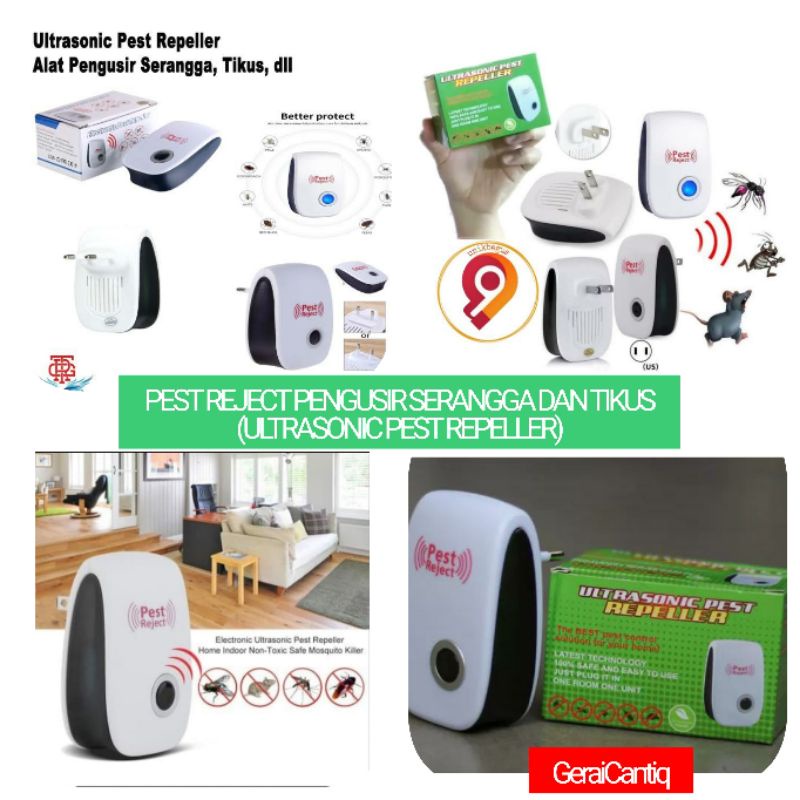 PEST REJECT NEW RIDDEX ALAT PENGUSIR NYAMUK TIKUS SERANGGA - ULTRASONIC PEST REPELLER