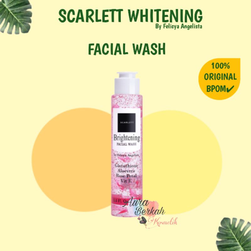 Scarlett Whitening FACIAL WASH - BPOM✔ ORIGINAL✔ / scarlett face wash / sabun scarlett / facial wash