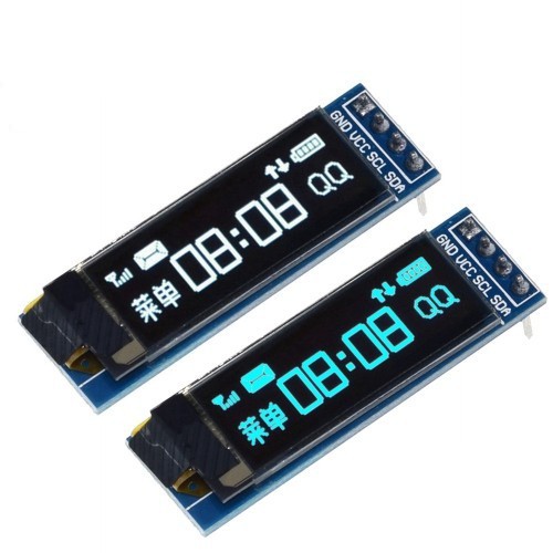 OLED 0.91 inch 4 Pin I2C IIC White Blue Arduino LCD 128X32