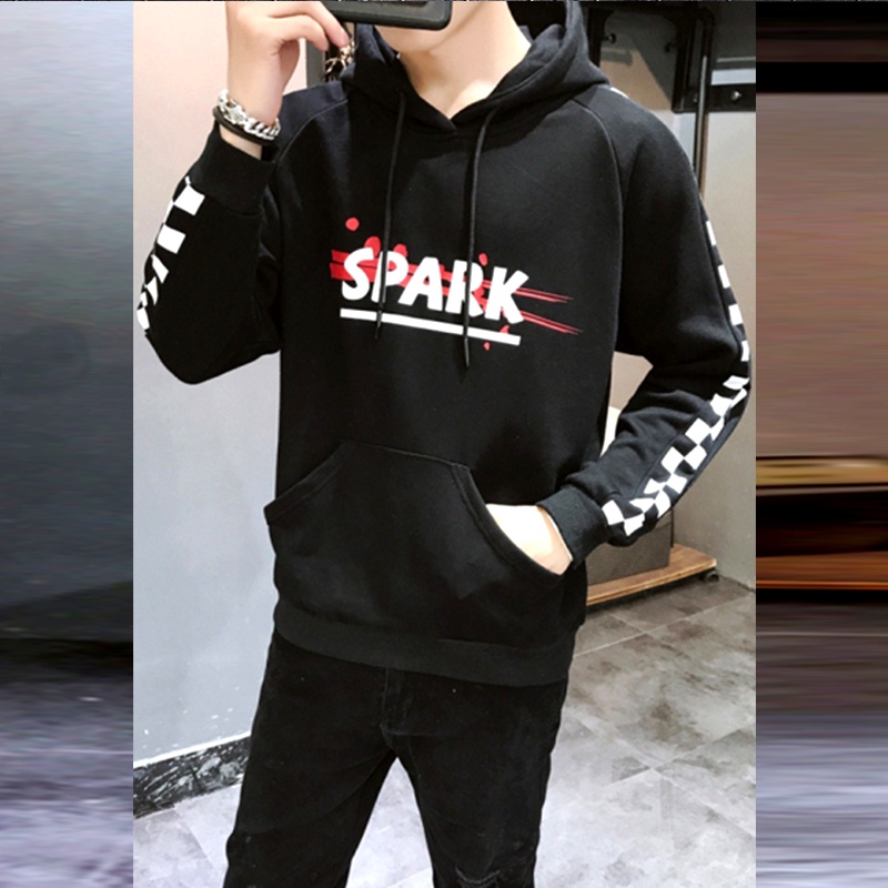 Lilipop.id Sweater Pria Spark Hoodie Jumper Outwear