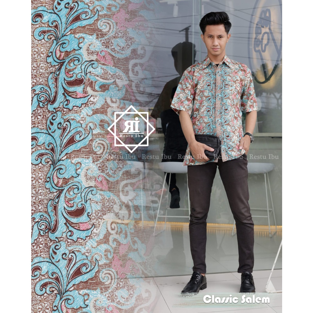 KEMEJA BATIK TERBARU Kemeja Batik Pria Seragaman Among Tamu / Kemeja Batik Nikahan Original /TERBARU KEMEJA BATIK PRIA LENGAN PANJANG MOTIF/ CUOPLE BATIK MOTIF CLASIC SALEM