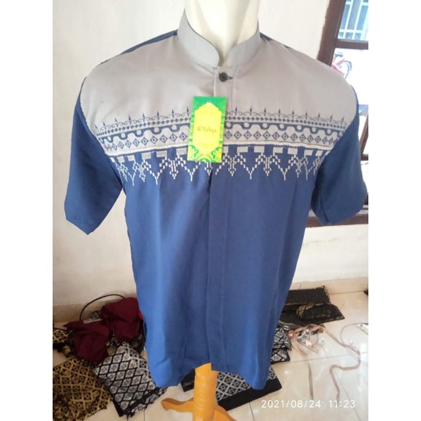 BAJU KOKO PRIA GUS AZMI / BAJU KOKO PRIA LENGAN PENDEK/KOKO BORDIR/KOKO MUSLIM/KEMEJA KOKO/LENGAN PENDEK/KOKO TERMURAH DAN TERLARIS/KEMEJA KOKO TERARRIVAL/KEMEJA BORDOR