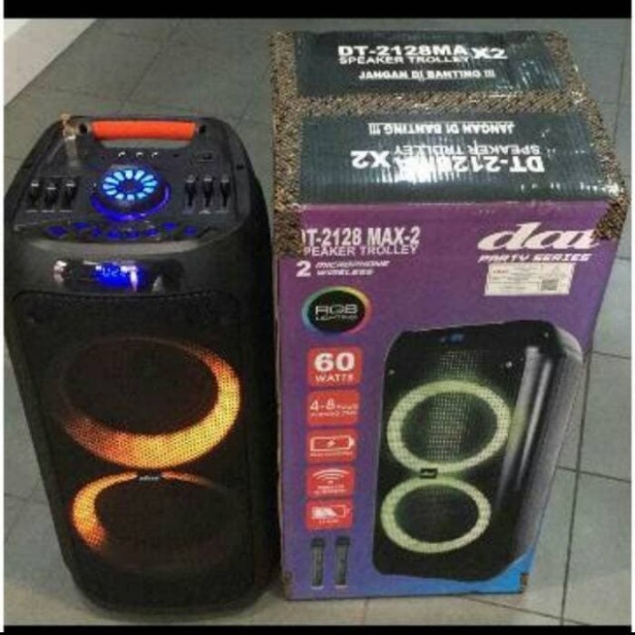 Speaker Portable DAT DT 2128 Max 2 DT2128 Max 2 ( 8 Inch double )
