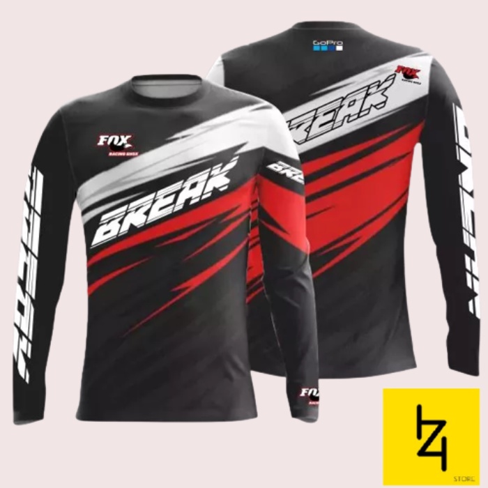 Jersey sepeda MTB lengan panjang pria wanita bapak S M L XL XXL XXXL XXXXL 2L 3L 4L 2XL 3XL 4XL