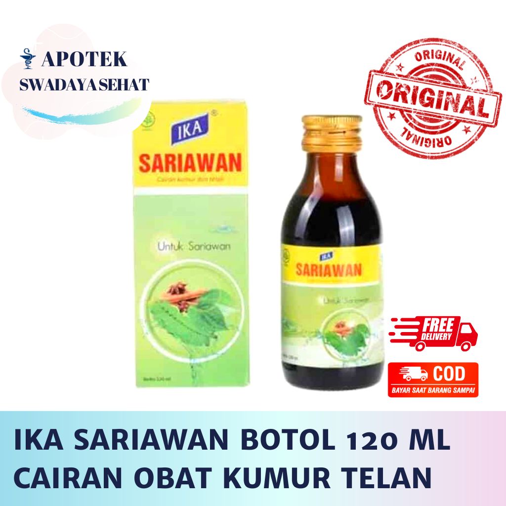 IKA SARIAWAN BOTOL Syrup 120 ML - Cairan Obat Kumur Telan Sariawan Kesehatan Mulut