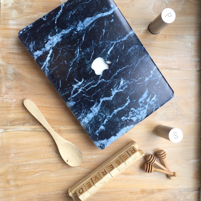 MACBOOK Case DRW MARBLE-NAVY NEW AIR PRO RETINA 11 12 13 14 15 16 INCH NON /  WITH CD ROOM / TOUCHBAR / TOUCH ID / M1 2020 2021 2022