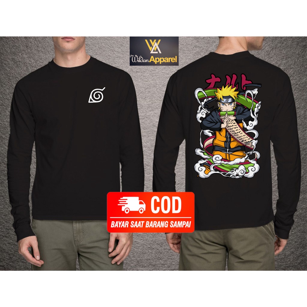 KAOS LENGAN PANJANG ANIME NARUTO UZUMAKI NEW BIG SIZE JUMBO