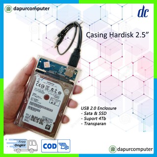CASING HARDISK EXTERNAL SATA NYK 2.5 INCH USB 2.0 TRANSPARAN / EXTERNAL CASE HDD LAPTOP ORIGINAL