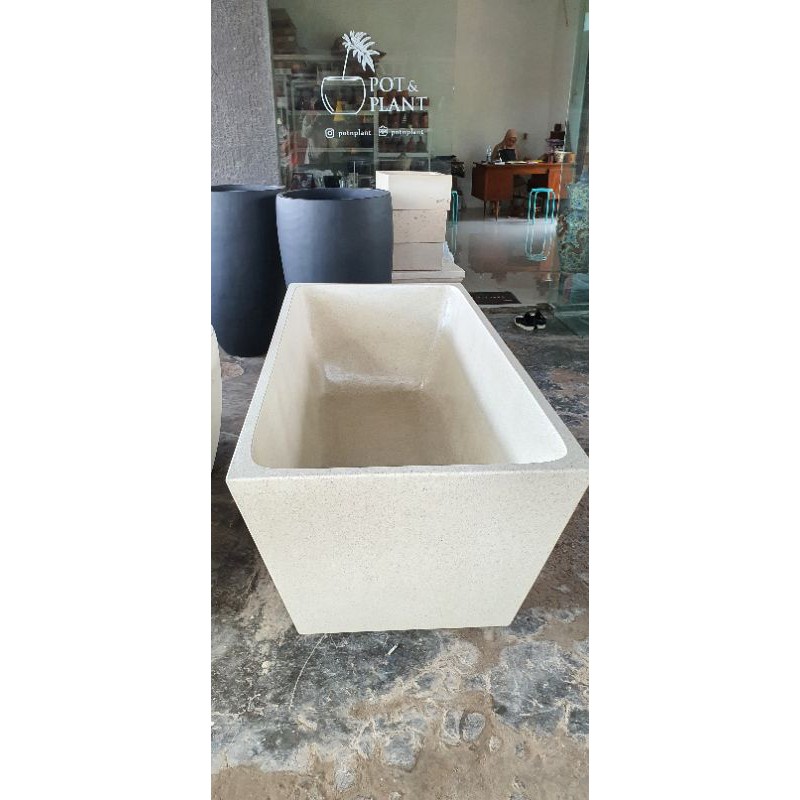 bath ub Terrazzo kotak mewah 175 x 80 x 55