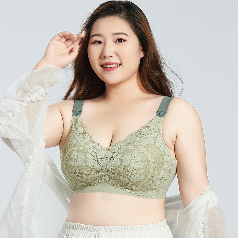 【New】FRS Home Plus ukuran cangkir besar tidak ada cincin baja lateks sutra keperawatan bra mengumpul