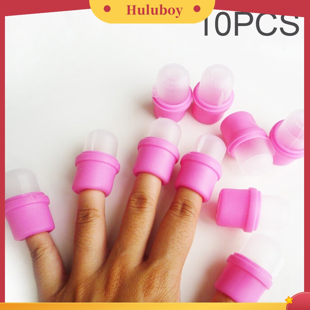 Huluboy Huluboy♡ 10 Pcs Tutup Penghapus Kutek Gel Bahan Akrilik