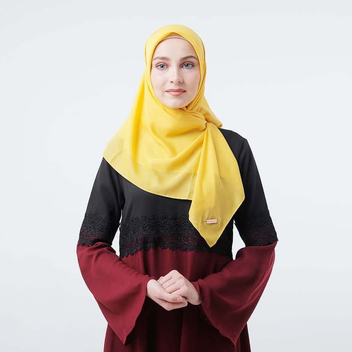 Zoya Kerudung Segi Empat Polos - Maruna Nadir Scarf Yellow