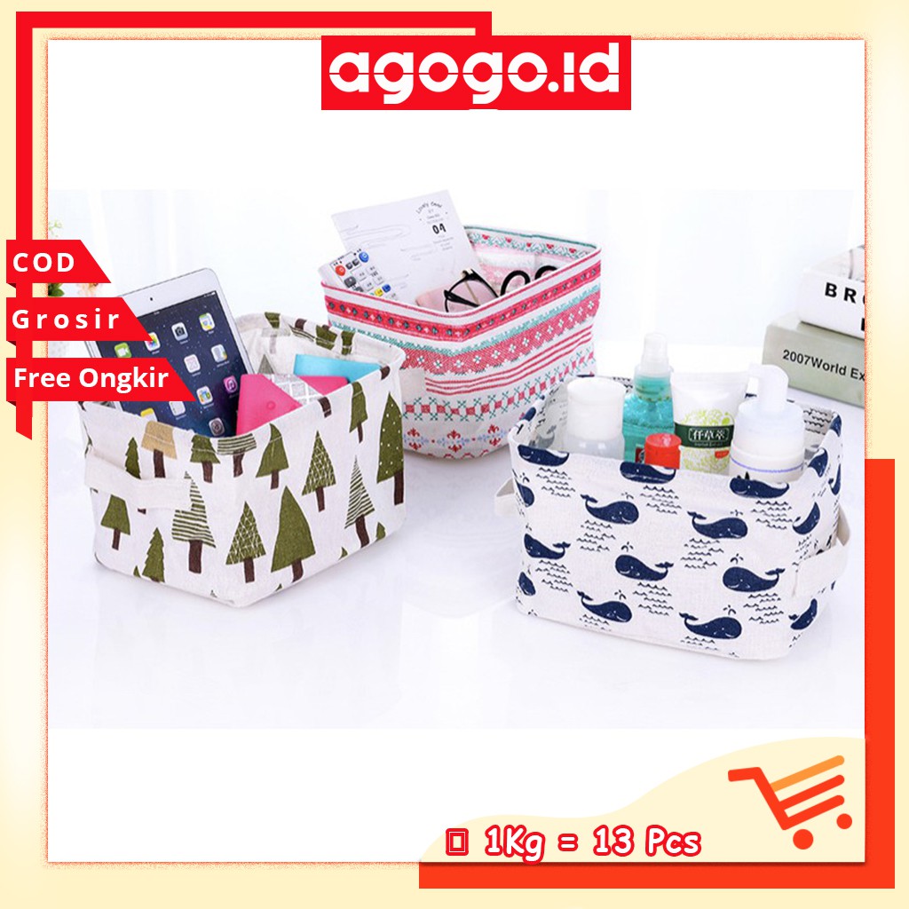 AGG-208 Desktop Storage Box/Keranjang Multifungsi Organizer Mini Basket Kotak Penyimpanan Serbaguna