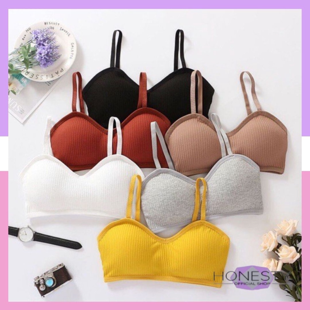 Miss H ~ 002 Bra Wanita Tanpa Kawat Bahan Halus Bra Push Up Elastis Sexy