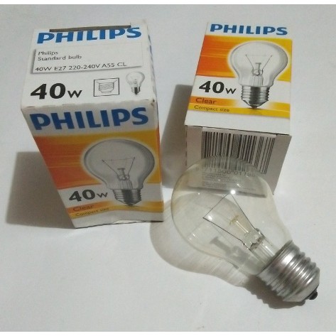 Bola Lampu Pijar Philips E27 - 40 Watt - Philips Standar Bulp 40 W