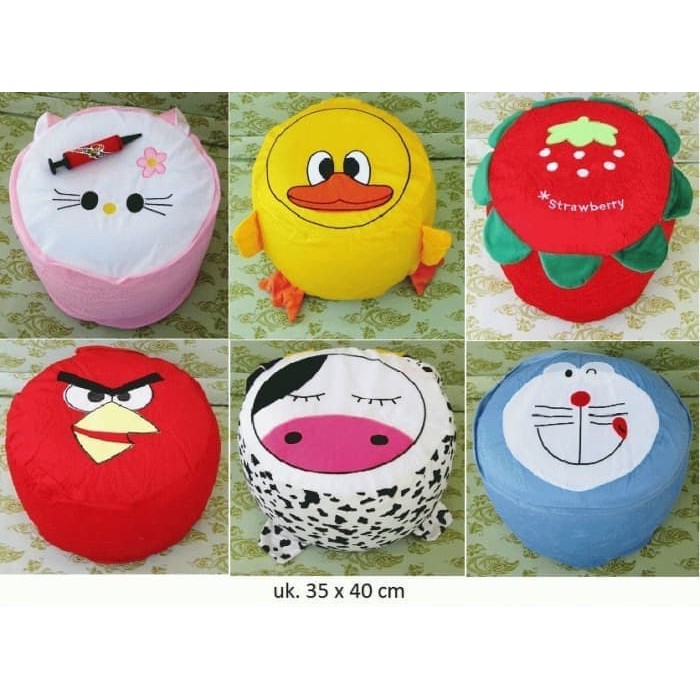Sofa Kursi Tiup Pompa Balon Angin Anak hello kitty doraemon souvenir