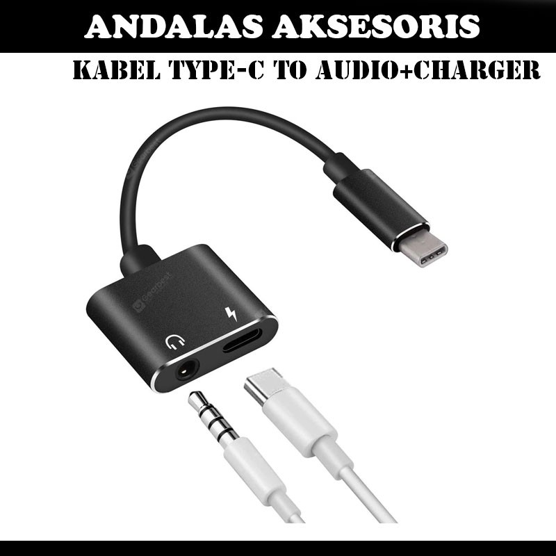 Kabel Converter Type-C to Audio+Charger Type-c