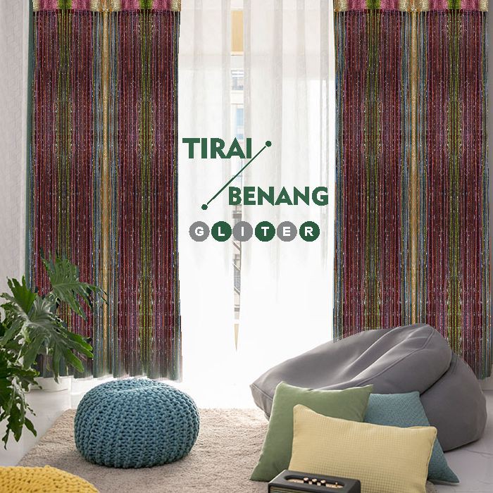  Tirai  Gliter Tirai  Jendela Pintu  Kamar Dekorasi Ruangan  