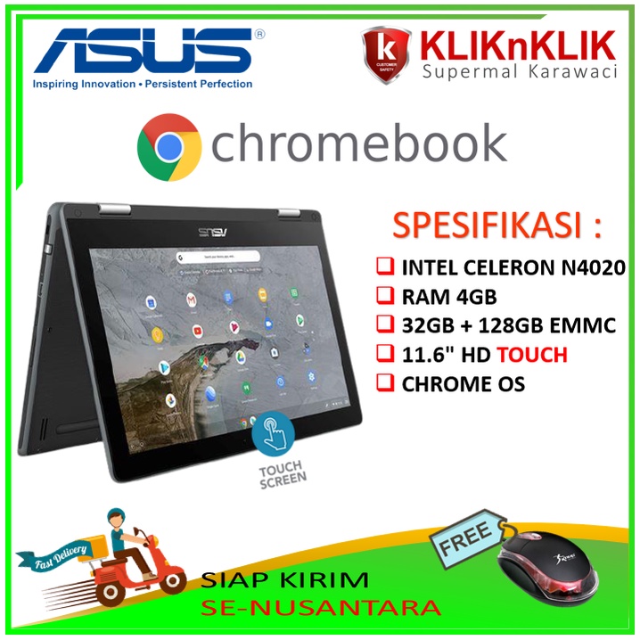 ASUS ChromeBook Flip C214MA Touch Intel N4020 4GB 32GB 128GB 11.6 HD Chrome OS