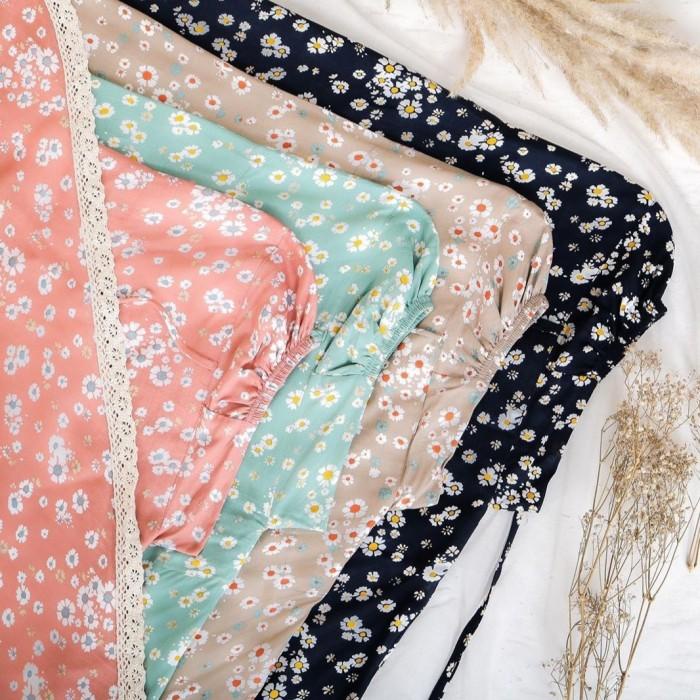 Mukena dewasa SET SAJADAH daisy jumbo katun rayon premium