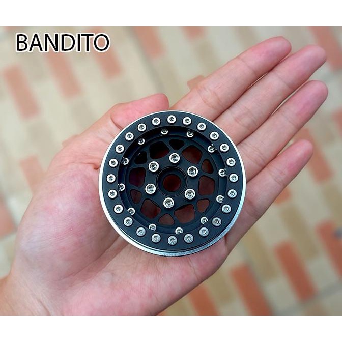 TERMURAH Bandito Velg Beadlock Aluminium V5 Hitam 1.9 Wheels SCX10 TRX4 PROMO