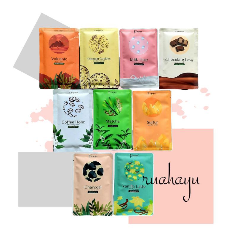 Poupeepou / Masker Wajah Organik / Masker wajah bubuk ...