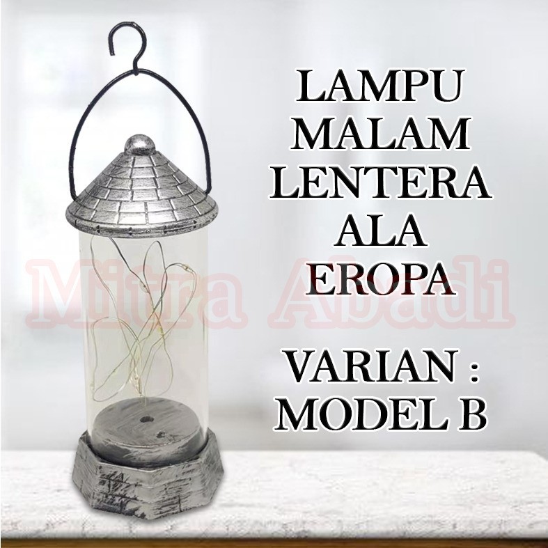 Dekorasi Lampu Malam Lentera Ala Eropa / European Tower Night Light