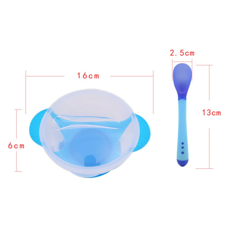 Mangkuk Makan Bayi Batita Suction Bowl - PP13M - Blue