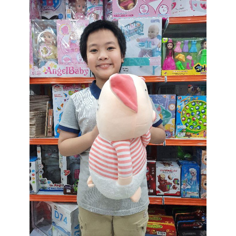 Boneka karakter babi cute impor standing pig 40cm