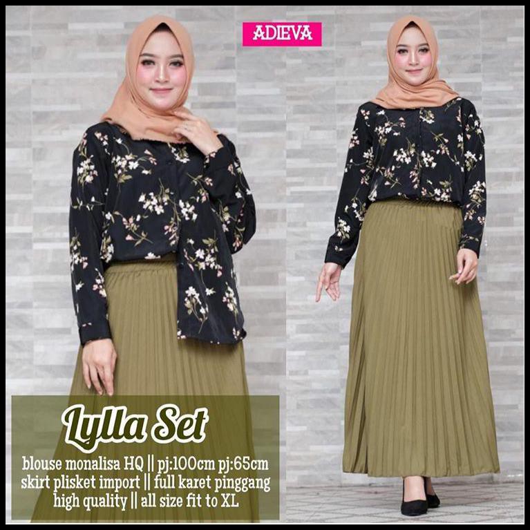 1Kg Isi 3 Set Setelan Rok Plisket Dan Kemeja Monalisa 1Kg Isi 3 Set Setelan Rok Plisket Dan Kemeja Monalisa