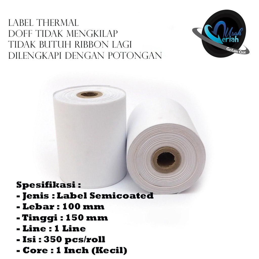 

Kertas resi Label Sticker Direct Thermal A6 10x15cm 100x150mm Barcode Stiker Termal jnt jne shopee MM2662