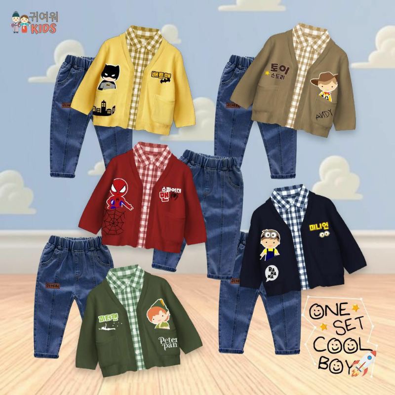 Afsheenastore Set Cool Boy By Kiyowo / Ready Size 10