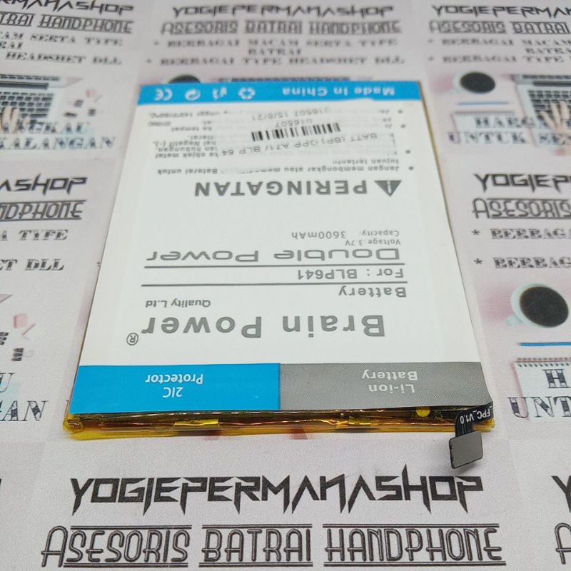 BATRE BATREI BATERAI BATTERY OPPO A71 A 71 BLP641 BLP-641 BLP 641 BRAIN DOUBLE POWER (3600 mAh) 2 IC