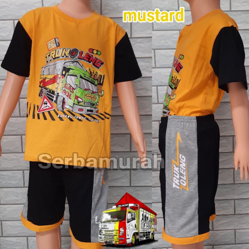 harga grosir!!! setelan truk oleng setelan baju anak 1 -7 tahun