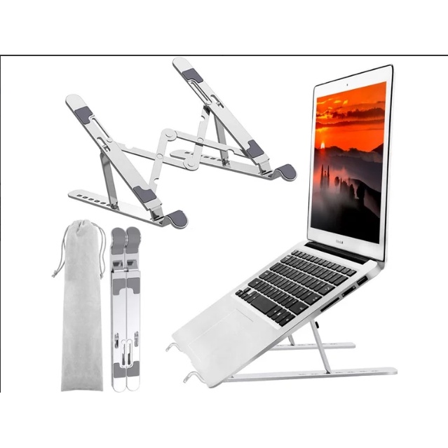 Trend - Stand Holder Laptop Macbook Notebook IPAD Mac dudukan lipat Alumunium