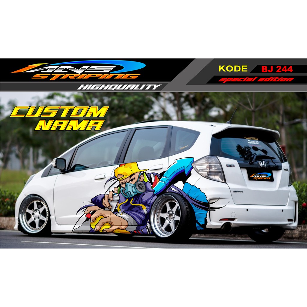 DECAL MOBIL HONDA JAZZ / DECAL STICKER MOBIL / decal mobil stiker mobil stiker anime stiker terbaru